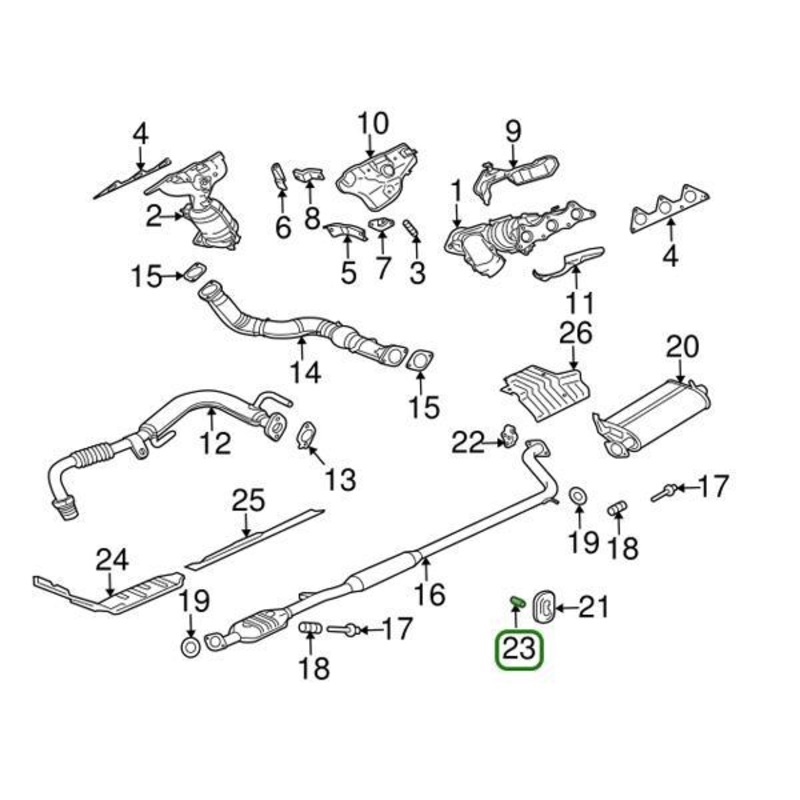 Mitsubishi OEM Downpipe Exhaust Hanger (A) Collar | 2003-2006 Mitsubishi Evo 8/9  (MB514690)