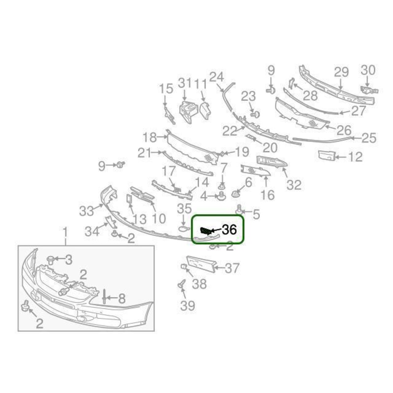 Mitsubishi OEM Front Bumper Cap (RH) | 2006 Mitsubishi Evo 9 (6400A392)