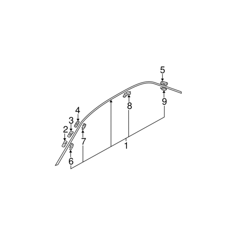 Mitsubishi OEM Large Drip Moulding (RH) | 2003-2006 Mitsubishi Evo 8/9 (MR520288)
