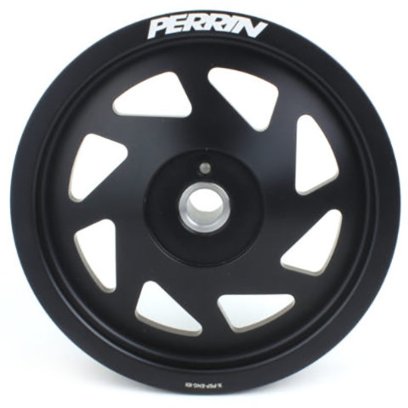 Perrin Lightweight Crank Pulley - Black | 2019-2021 Subaru WRX (PSP-ENG-104BK)