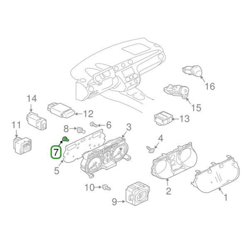 Mitsubishi OEM Gauge Cluster Light Bulb (A) | 2001-2006 Mitsubishi Evo 7/8/9 (MR444536)