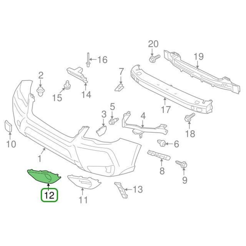 Subaru OEM Fog Lamp Cover - RH | 2014-2017 Subaru Forester (57731SG080)