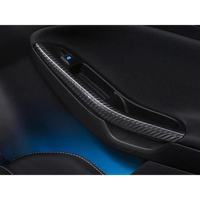 Ford OEM Carbon Fiber Front Interior Door Handle Pull Trim Set | 13-18 Ford Focus ST / 16-18 Focus RS (G1EZ-58310A00-AA)