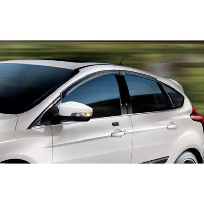 Ford OEM Smoked Window Deflector Set | 13-18 Ford Focus ST / 16-18 Focus RS (VGM5Z-18246-A)