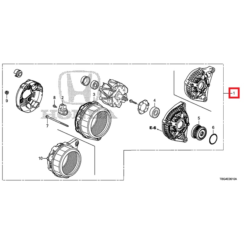 Honda OEM Alternator Assembly (CSP71) | 2016-2021 Honda Civic 1.5T/Si (31100-59B-003)