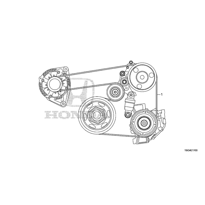 Honda OEM Alternator Belt | 2016-2021 Honda Civic 1.5T/Si (31110-59B-014)