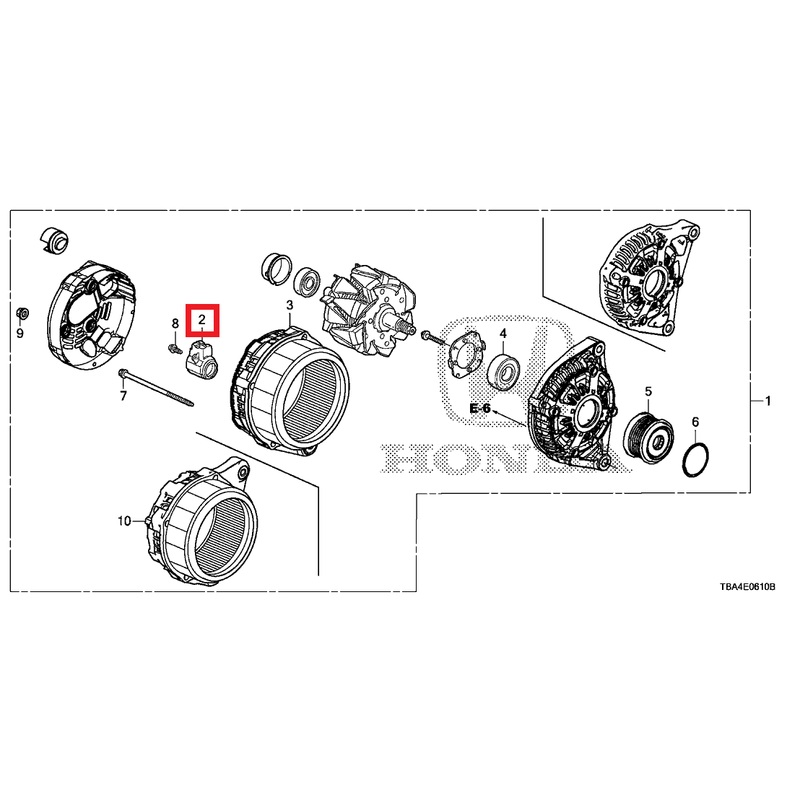 Honda OEM Alternator Brush Holder | 2016-2021 Honda Civic 1.5T/Si (31105-RL0-G01)