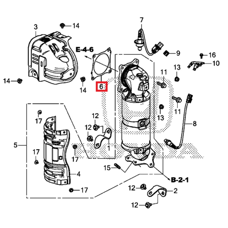 Honda OEM Converter - Turbo Gasket B | 2017-2021 Honda Civic Type-R (18234-RPY-G02)