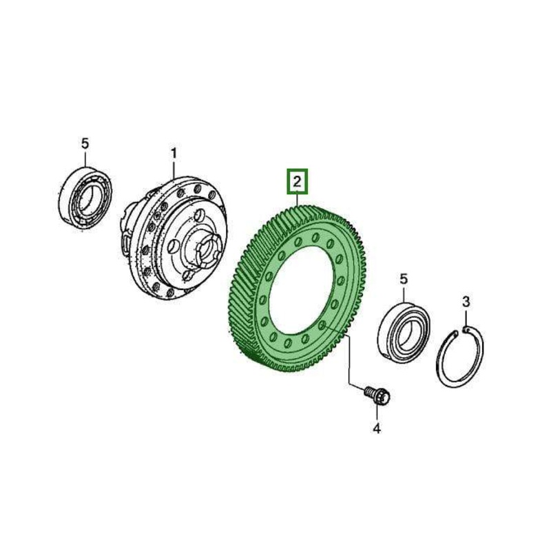 Honda OEM Final Driven Gear | 17-21 Honda Civic Si / 18-19 Accord Sport (41233-5CD-000)