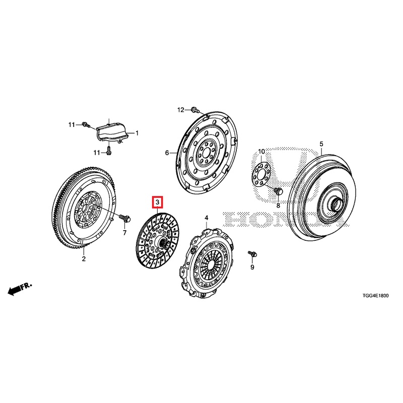 Honda OEM Friction Disk | 16-21 Honda Civic 1.5T/Si & 18-19 Accord Sport (22200-5CC-003)