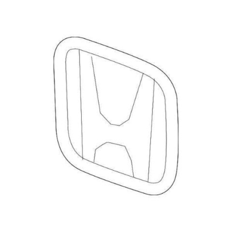 Honda OEM Front Grille 'H' Emblem | 2016-2021 Honda Civic (75700-TBA-A00)