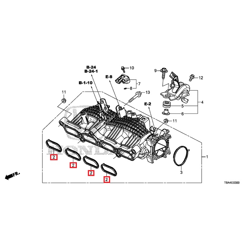 Honda OEM Intake Manifold Gasket | 2016-2021 Honda Civic 1.5T/Si (17105-5AA-004)
