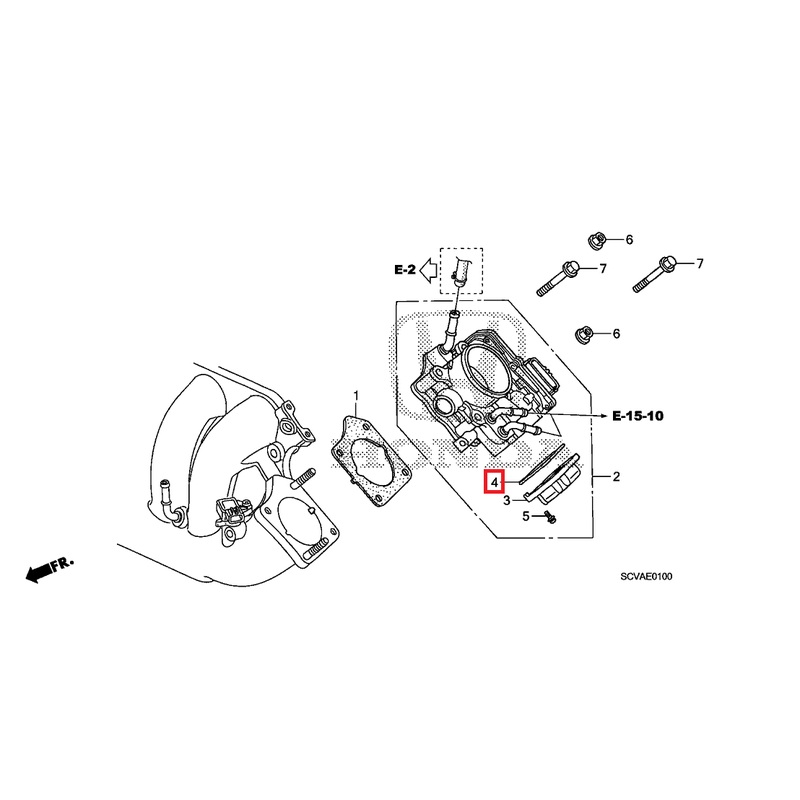 Honda OEM Lower Throttle Body Case Gasket | Multiple Honda Fitments (16431-RTA-J01)