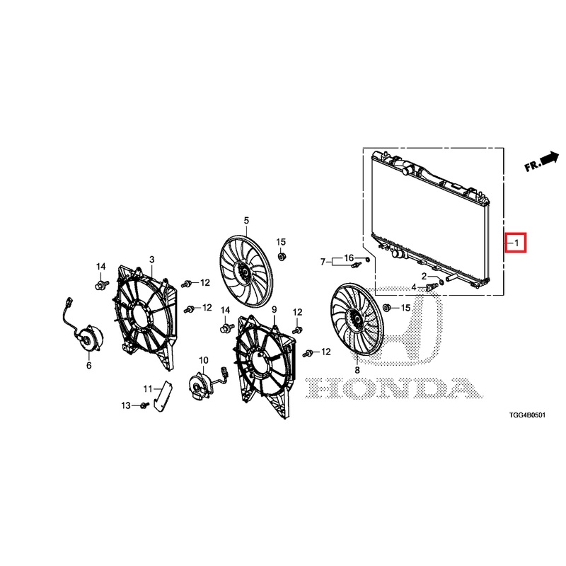 Honda OEM Radiator | 2017-2021 Honda Civic Type-R (19010-5BF-A01)