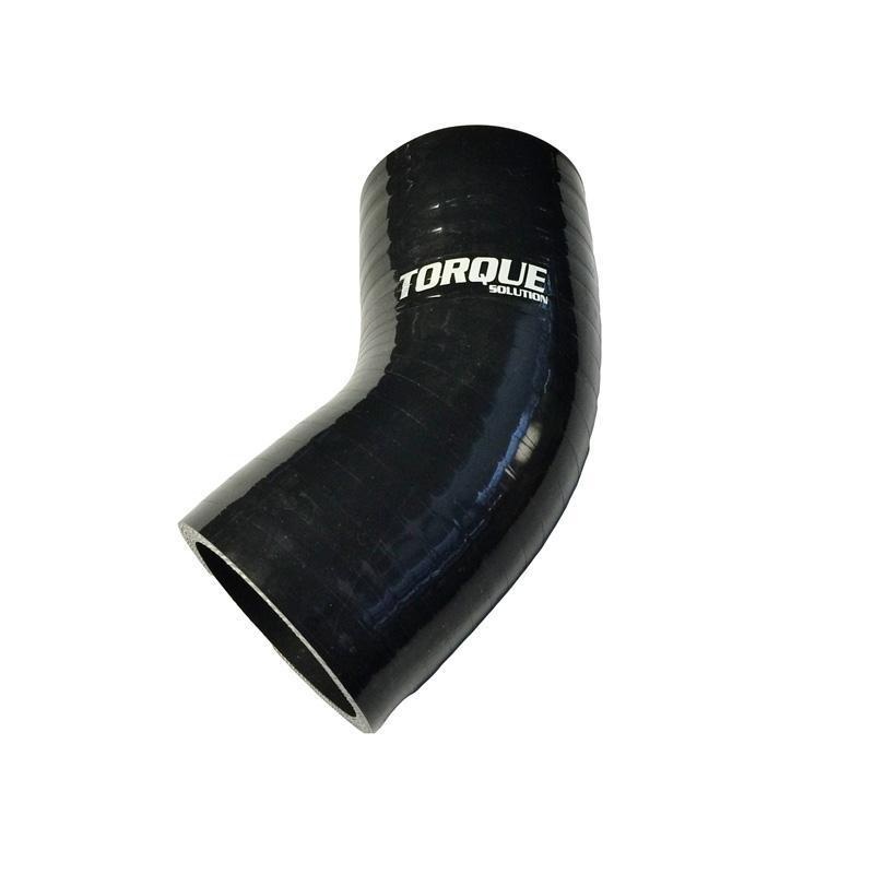 Torque Solution 45 Degree 3" Silicone Elbow - Black (TS-CPLR-45D3BK)