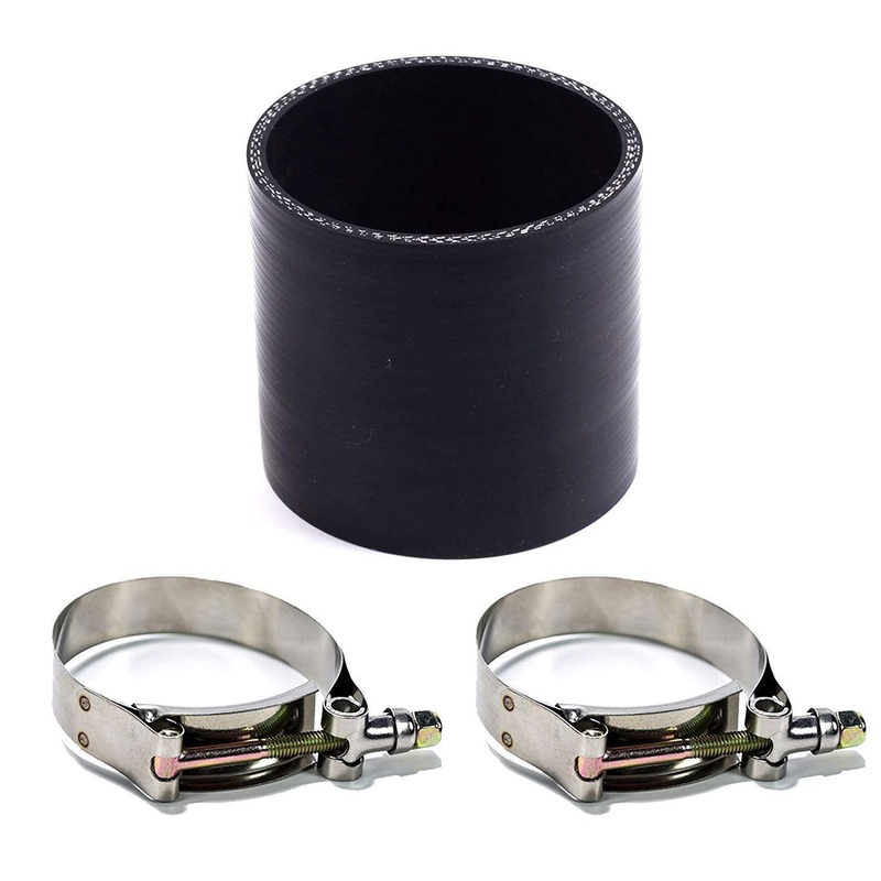 System1 Designs Black Straight Silicone Coupler w/ T-Bolt Clamps | Various Sizes