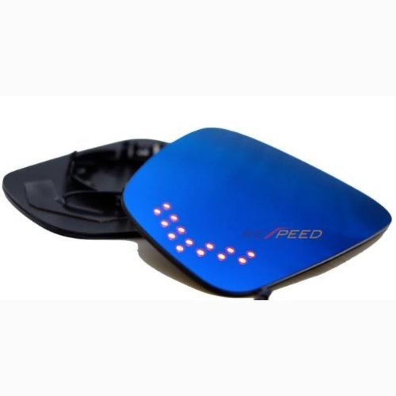 Rexpeed Anti Fog Polarized Blue Mirrors w/ LED Turn Signal | 2017-2019 Tesla Model X (HMTES03BAH)