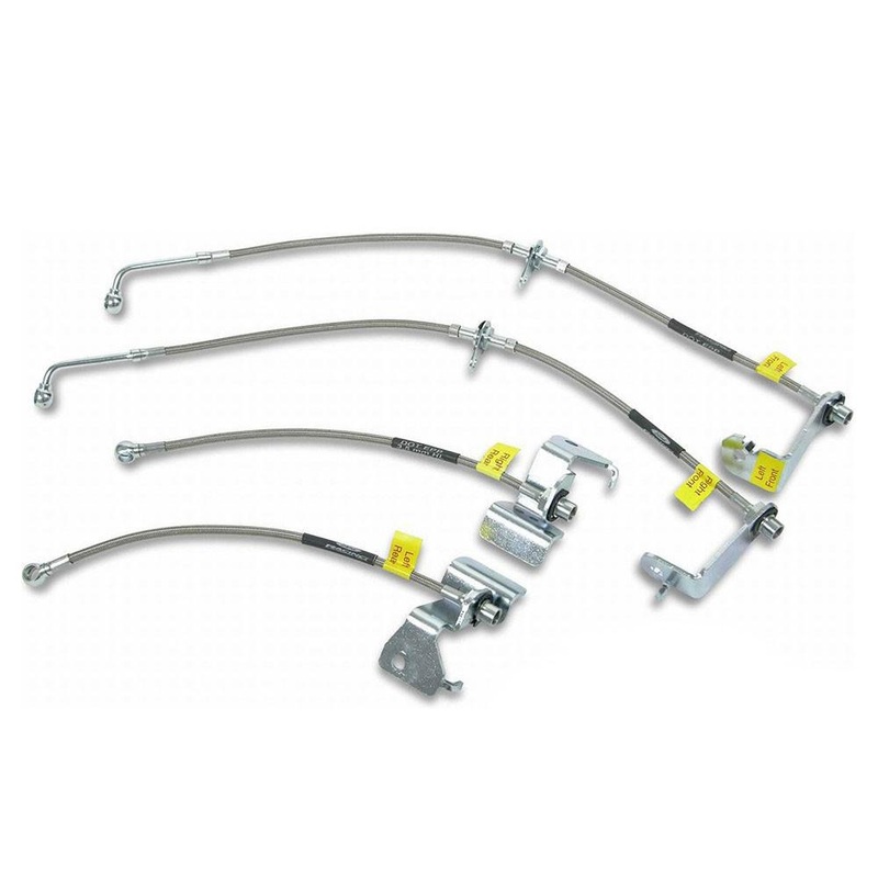 Steeda Mustang Stainless Braided Brake Lines | 2015 Ford Mustang GT (555-6027)