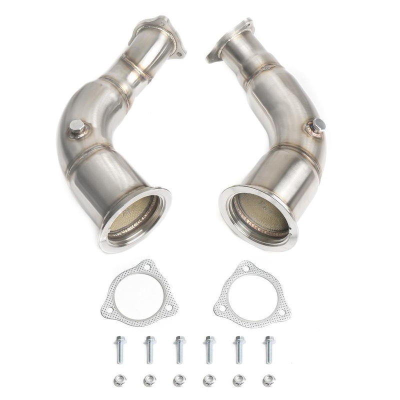 CTS Turbo Downpipes w/ High Flow Cats | 2018-2020 Audi RS5 B9 (CTS-EXH-DP-0039-CAT)