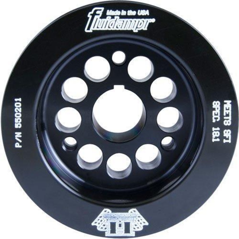 Fluidampr Black Zinc Performance Damper | Ford Flathead V8 w/ Wide Belt Pulley (550201)