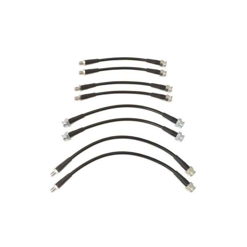 STM Braided Stainless Steel Brake Line Kit | 1990-1994 AWD 1G DSM's (STM-BL-MIT-1330BLK)