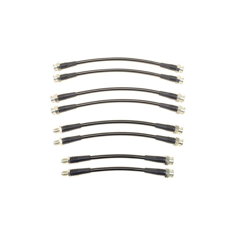 STM Stainless Steel Braided Brake Line Kit | 1990-1994 FWD 1G DSM (STM-BL-MIT-1321BLK)