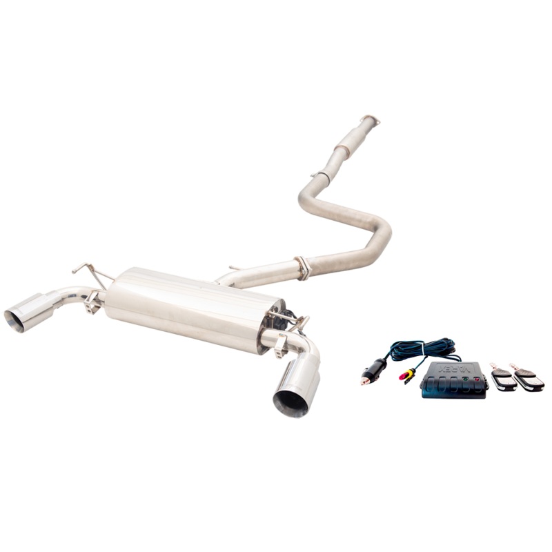 XForce 3" Cat-Back Exhaust w/ Varex Muffler | 2019-2021 Hyundai Veloster N (ES-HY30N-VMKSB-CBS)