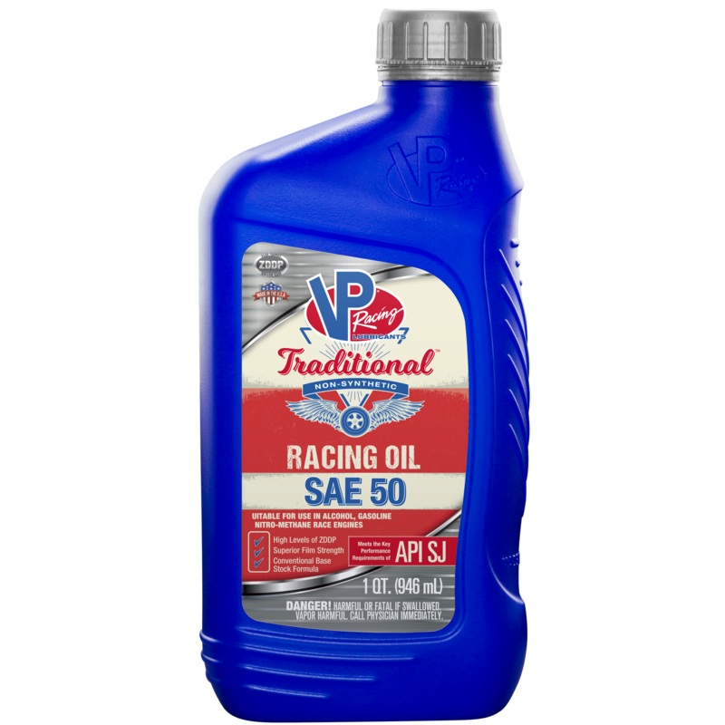 VP Racing Fuels SAE 50 Traditional Non Syn Racing Oil - 1 Quart (2685)