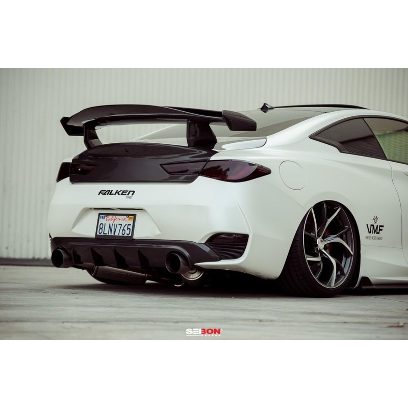 Seibon TB-Style Carbon Fiber Rear Diffuser | 2017-2021 Infiniti Q60 (RL17INFQ60-TB)