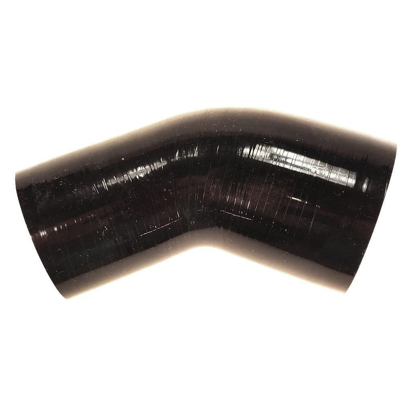 System1 Designs 45 Degree Black Silicone Reducer Coupler Turbo Pipe w/ 2x T-Bolt Clamps | Various Sizes