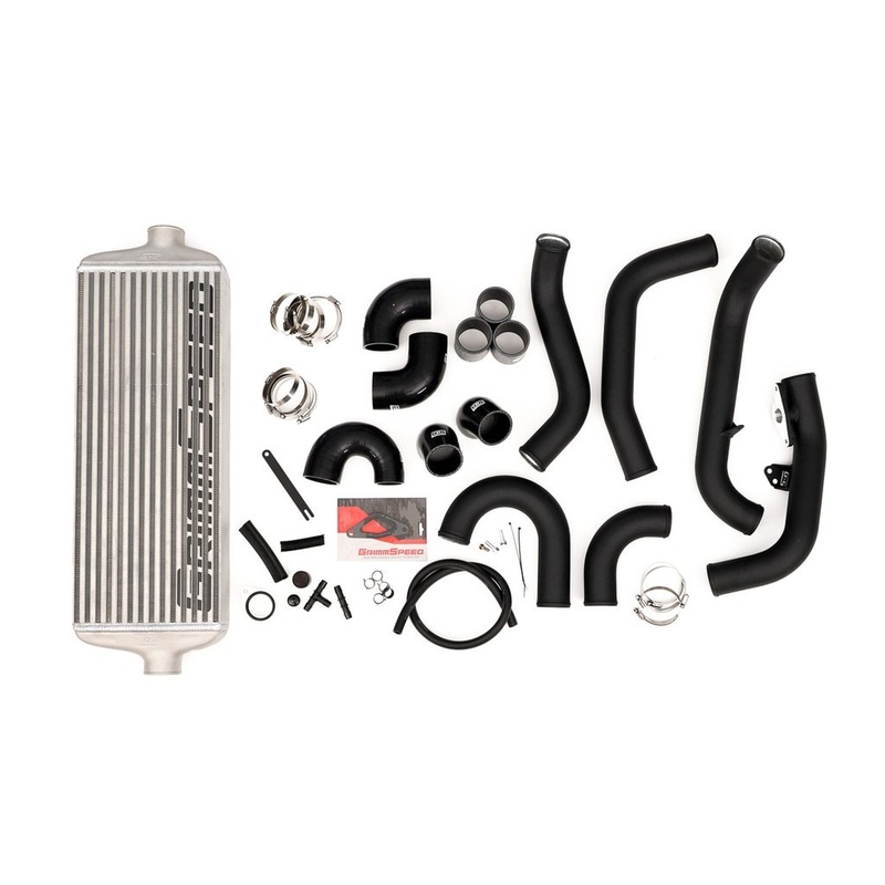 GrimmSpeed Front Mount Intercooler System Kit w/ Black Piping | 2015-2021 Subaru STI (090237)