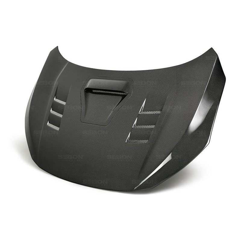 Seibon TS-Style Carbon Fiber Hood | 2017-2021 Honda Civic Type-R (HD17HDCVR-TS)
