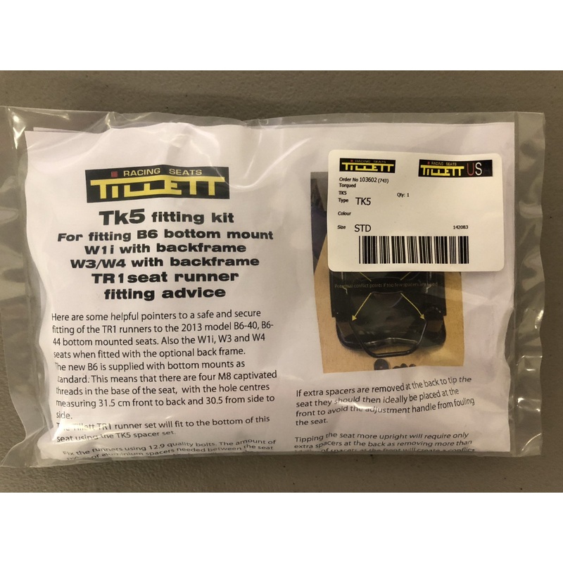 Tillett TK5 Seat Slider Fitment Kit for B6, W1 and W2 seats (TIL-TK5)
