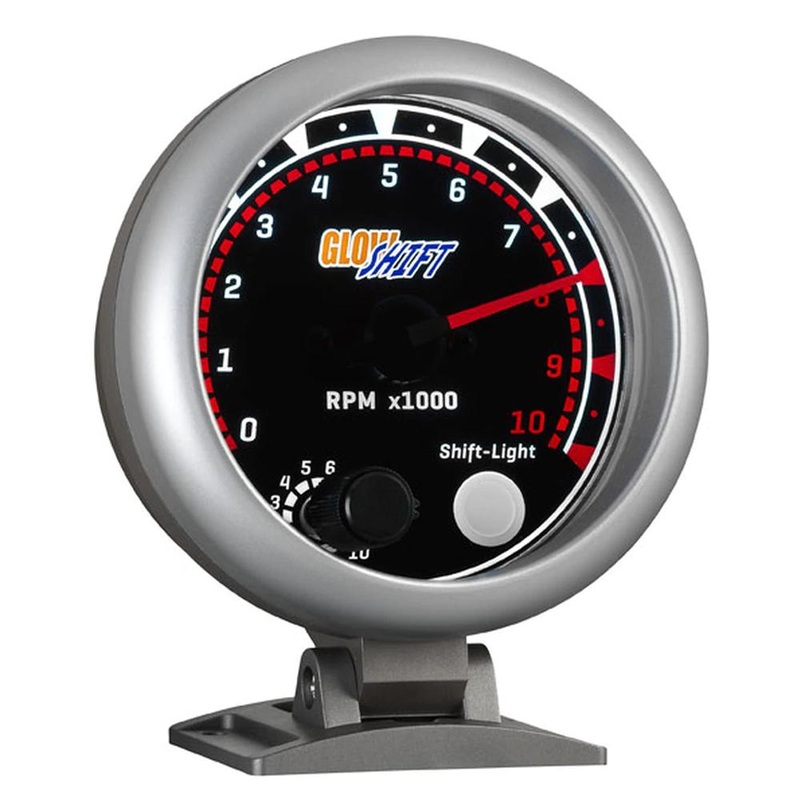 GlowShift Tinted 3-3/4" Tachnometer with Shift Light (GS-T09)