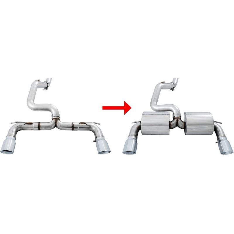 AWE Track to Touring Exhaust Conversion Kit | 2016-2018 Ford Focus RS (3810-11056)