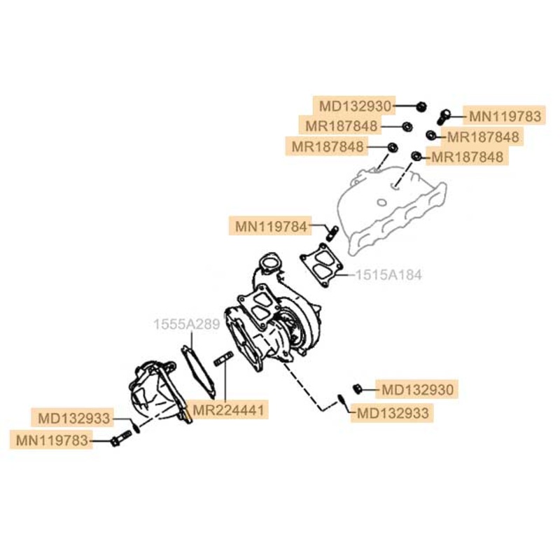 Mitsubishi OEM Turbo Hardware Kit | 2008-2015 Mitsubishi Evo X (EVOX-TURBOHWKIT)