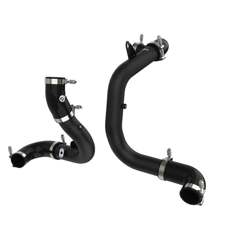 aFe Power BladeRunner Aluminum Hot and Cold Black Charge Pipe Kit | Multiple Applications (46-20414-B)