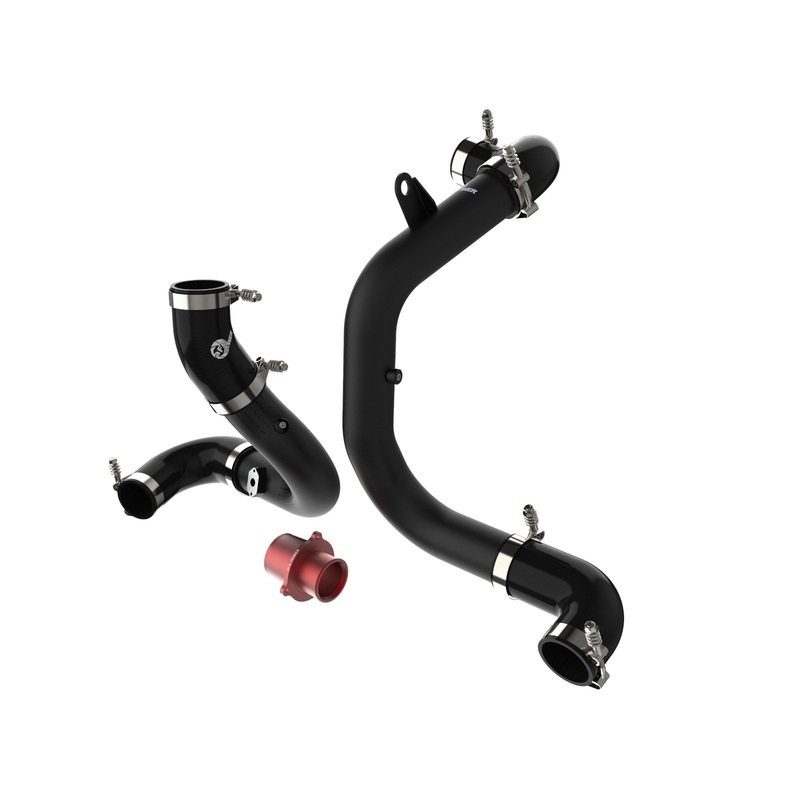 aFe Power BladeRunner Aluminum Hot and Cold Black Charge Pipe Kit w/Turbo Muffler Delete | Multiple Applications (46-20415-B)