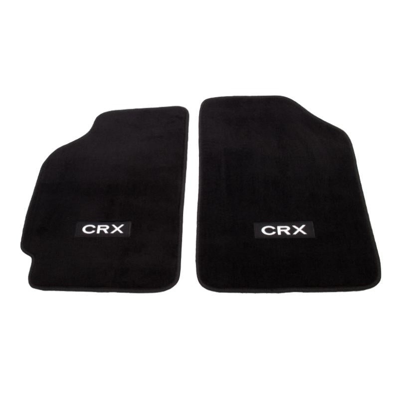 NRG Floor Mats w/ CRX Logo - 2pc Set | 1988-1991 Honda Civic (FMR-110)