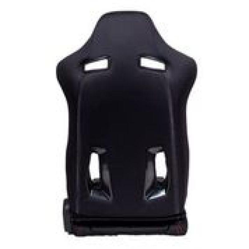 NRG Sport Seats - Cloth w/NRG Logo & NRG Arrow Cushion Imprint - Black w/Red Stitch (RSC-800L/R)