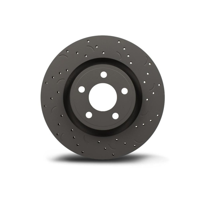 Hawk Talon Drilled & Slotted Front Brake Rotor Set | 2011-2014 Ford Mustang (HTC4049)
