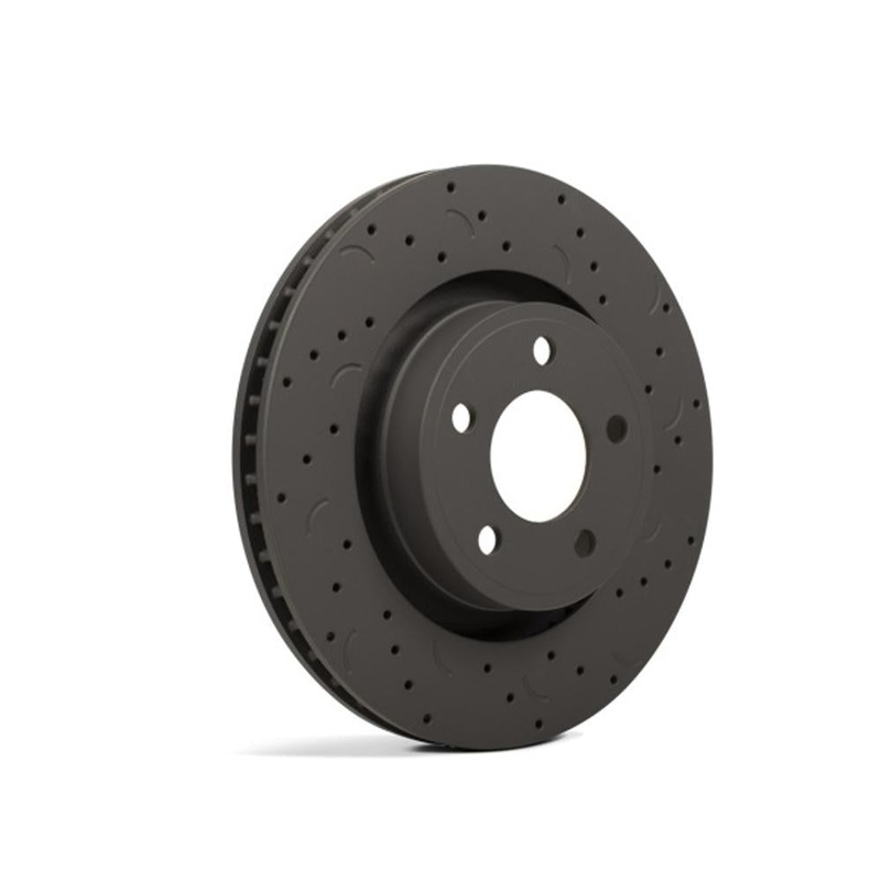 Hawk Talon Drilled & Slotted Rear Brake Rotor Set | 2011-2014 Ford Mustang (HTC4051)