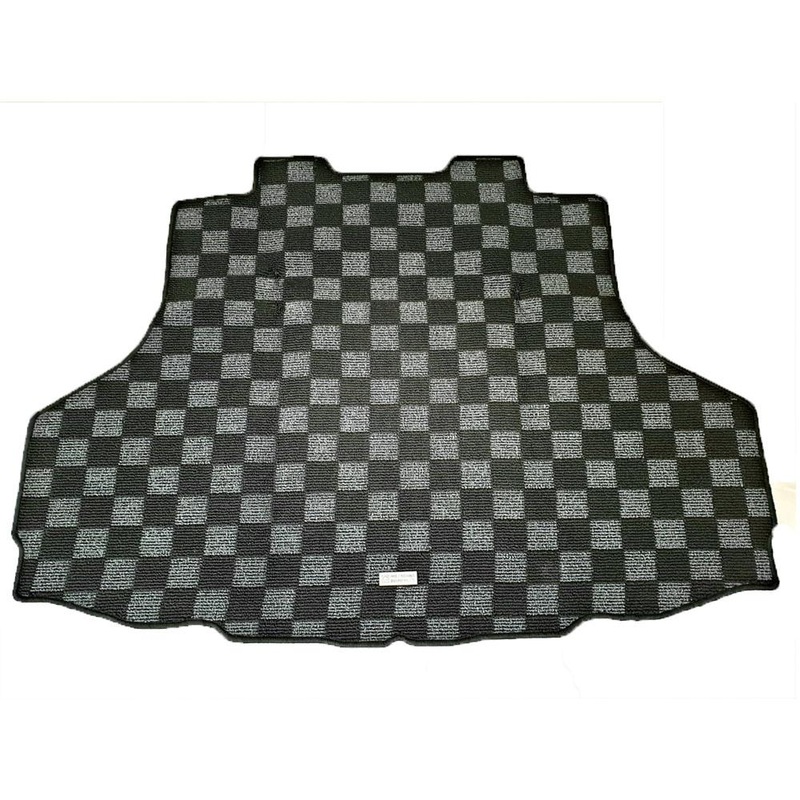 P2M Checkered Race Floor Mats | 2003-2006 Mitsubishi Evo 8/9 (P2-CPTEVO8DGTR-TP)
