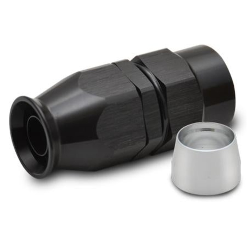 Vibrant Straight High Flow -6AN Hose End for PTFE Lined Flex Hose (28006)