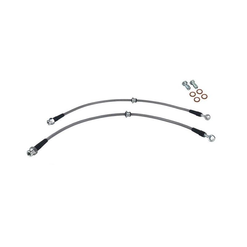 P2M Steel Braided Front Brake Lines | 2003-2006 Mitsubishi Evo 8 AWD (P2-EVO8FR)