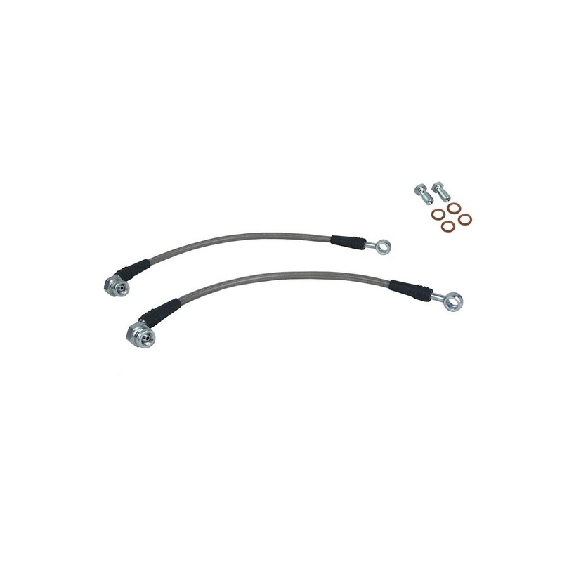 P2M Steel Braided Rear Brake Lines | 2003-2006 Mitsubishi Evo 8 AWD (P2-EVO8RR)