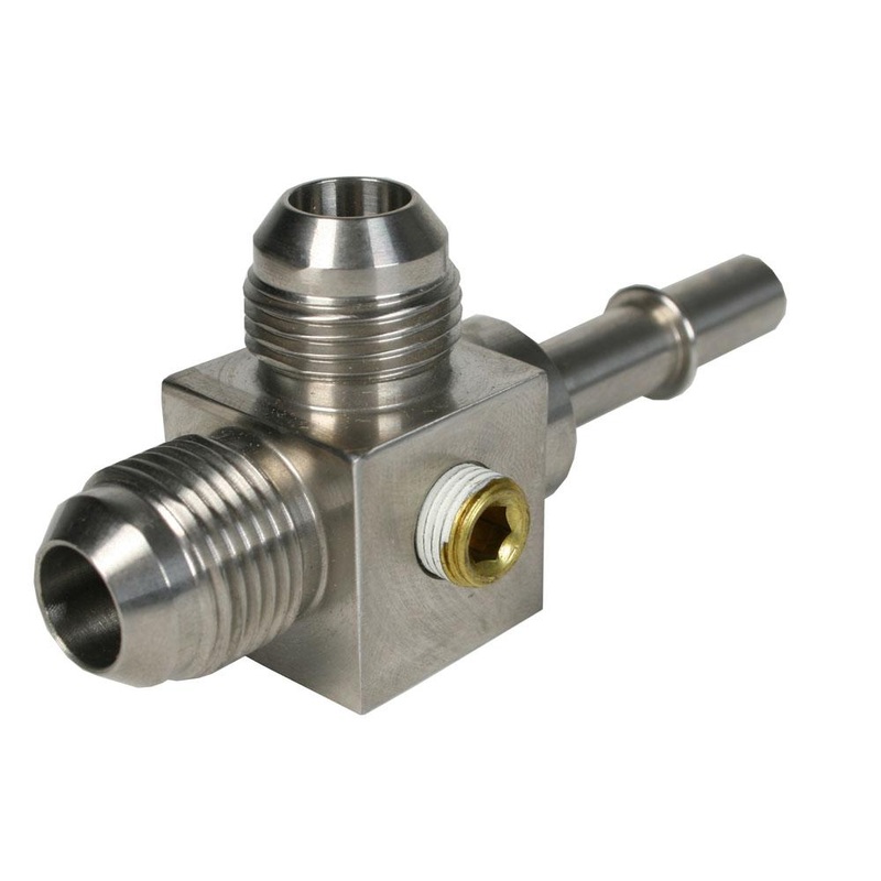 Aeromotive 3/8 Male Quick Connect to (2) ORB-08 Male Flare T (15116)