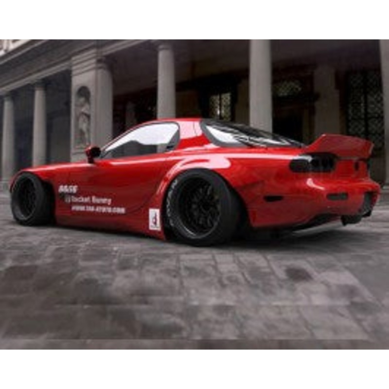 GReddy Rocket Bunny Full Rear Diffuser Kit Ver. 2 FRP Only | 1993-1995 Mazda RX-7  (17040208)
