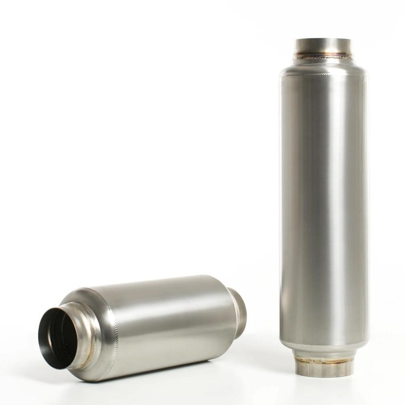 Ticon Industries - 17" OAL 3.5" In/Out Ultralight Titanium Muffler (116-08923-0000)