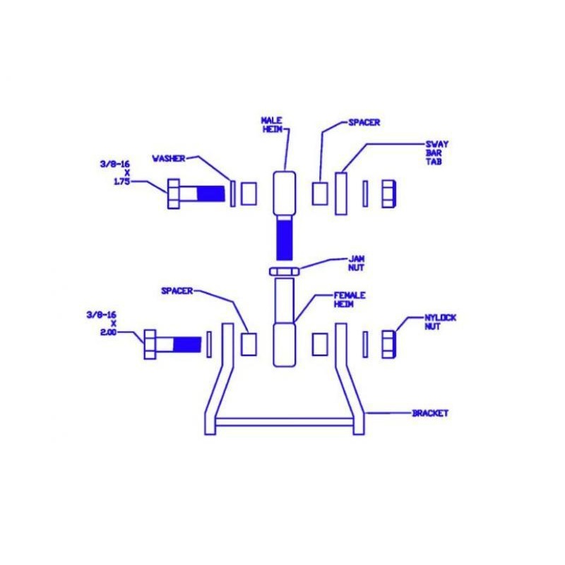 Progress Tech Rear Sway Bar Adapter Kit | 2001-2005 Honda Civic (65.1006)
